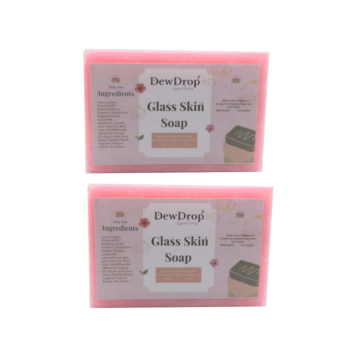 Dewdrop Glass Skin Beauty Soap 2 Pieces | Dewmart